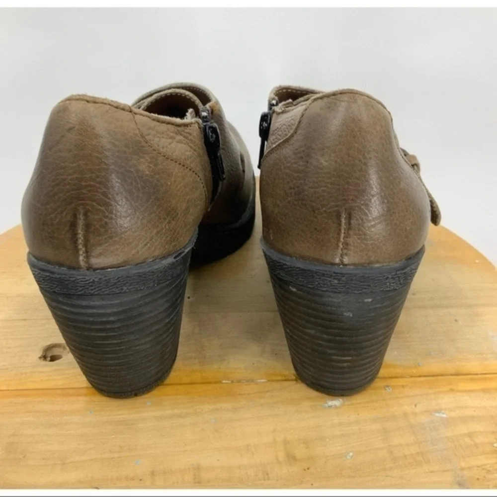 Born concepts stacked heel platform shoe